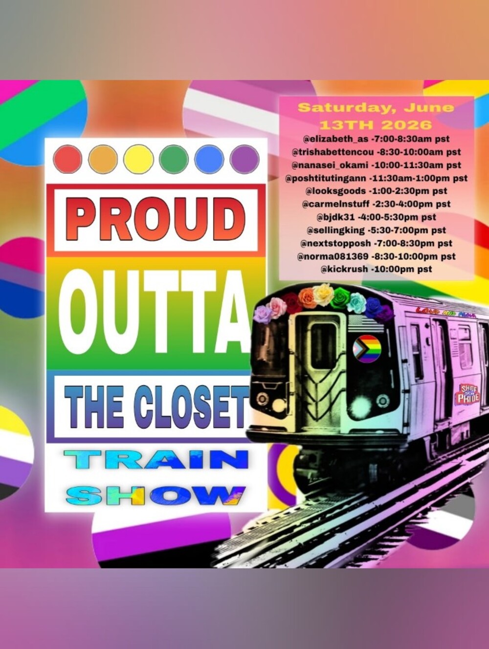 Proud Outta The Closet Share Train Show